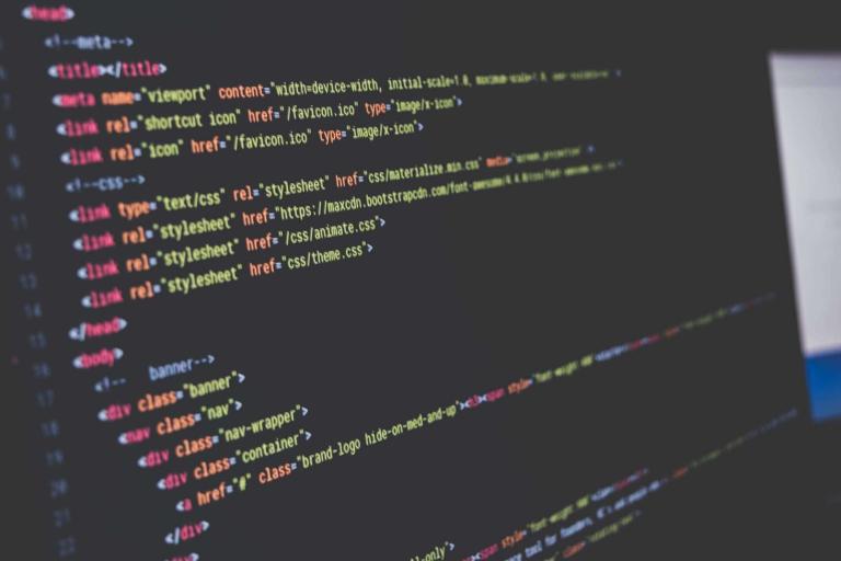 Image of code on a screen